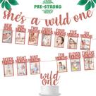 Kit de decoração Wild One Rose Gold Glitter 1st Birthday Girl