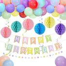 Kit de decorações de aniversário Crosize Macaron Happy Birthday Kit de decorações de aniversário Crosize Macaron Happy Birthday