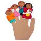 Kit de dedoches 3d em feltro família negra 4 peças - hannickel - 8