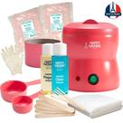 Kit de depilação Happy Waxing Deluxe Premium com aquecedor de cera e miçangas