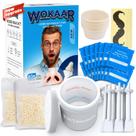 Kit de Depilación de Cera para Nariz y Orejas 100g de Cera, 30 Aplicadores No Requiere Microondas Kit para Eliminación de Vello Nasal y Auricular para Hombres y Mujeres Toallitas Previas y Posteriores a la Depilación Protector de Bigote Remoción de Vello Auricular, Duración de 5 Semanas