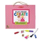 Kit de desenho e ímã Melissa & Doug Princesses 3-8 anos
