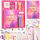 Kit de diário DIY NOWRICH para meninas de 7 a 14 anos com 74 unidades