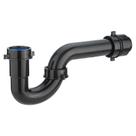 Kit de drenagem de pia P Trap Yariwiz KSD-001B preto de 1,5 polegadas