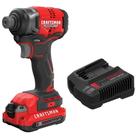 Kit de driver de impacto sem fio CRAFTSMAN V20 de 1/4 de polegada com bateria