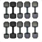 Kit de Dumbells Sextavado - Pares de 12 a 20 Kg