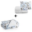 Kit de Edredom + Lençol 3 pçs Mini Cama Algodão Bebê Moderno