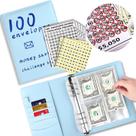 Kit de encadernação Money Saving Challenge AIERSA 100 envelopes