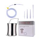 Kit De Enema Reutilizável De Aço Inoxidável 2L, Conjunto De Enema De Café Não Tóxico Para Limpeza E