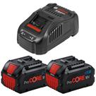 Kit de Energia 2 Baterias 8Ah 18V Procore Carregador GAL 1880 CV Bosch 0615A001CX000
