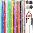 Kit de enfeites de cabelo CHENZI 7700 Strands 122 cm com acessórios
