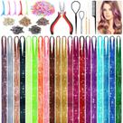 Kit de enfeites de cabelo Lezmarket 6000 fios em 20 cores para mulheres
