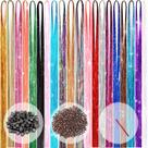 Kit de enfeites de cabelo Prehot Fairy Tinsel Hair Extensions 48 Kit de enfeites de cabelo Prehot Fairy Tinsel Hair Extensions 48