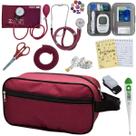Kit de Enfermagem Aparelho de Pressao Estetoscopio Necessaire Medidor Glicose Multi Estagio Premium