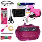 Kit de enfermagem com esfigmo esteto e bolsa transparente
