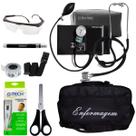 Kit de enfermagem com medidor de pressão preto p.a.med