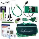 Kit de enfermagem verde p.a med com oxímetro