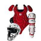 Kit de equipamentos de apanhador Wilson EZ Gear 2.0 Scarlet S/M