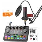 Kit de Equipamentos para Podcast SquarockTek Mixer 48V Mic TF Card