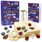 Kit de escavação DANCING BEAR Gem Dig Excavate 16 gemas e cristais