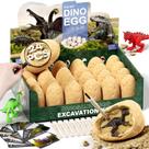 Kit de escavação de ovos de dinossauro Uregoio 24 brinquedos com lupa para crianças com mais de 3 anos Kit de escavação de ovos de dinossauro Uregoio 24 brinquedos com lupa para crianças com mais de 3 anos
