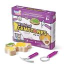 Kit de escavação de pedras preciosas hand2mind World of Gemstones com 8 gemas para crianças