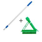 Kit De Escova De Rejunte (verde) E Cabo Telescópio Com Furo