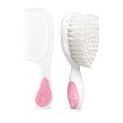 Kit de escova e pente infantil soft rosa adoleta