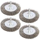 Kit de escovas de roda de arame FPPO 4PCS 75mm para trituradores elétricos