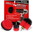 Kit de escovas Drillbrush Heavy Duty Stiff Bristle Power Scrubber
