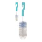 Kit de Escovas Para Mamadeira e Bico Limpeza Com Esponja Bebê Infantil Buba Cor:Azul