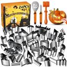 Kit de escultura de abóbora CHRYZTAL 24 peças de aço inoxidável com martelo