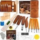 Kit de escultura em madeira K KERNOWO 32 unidades com bolsa de armazenamento de PU
