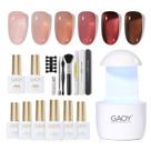 Kit de esmalte de gel GAOY com luz UV de 6 cores para iniciantes