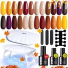 Kit de esmalte de gel MEFA, 19 unidades com luz UV de 6 W e 7 ml