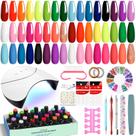 Kit de esmalte de gel VANREESA 42 unidades com luz UV de 24 cores Kit de esmalte de gel VANREESA 42 unidades com luz UV de 24 cores