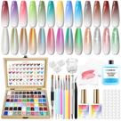 Kit de Esmalte em Gel Karroy com 24 Cores e Esponja Ombre