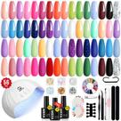 Kit de Esmalte em Gel MEFA 32 Cores com Luz UV - 54 Peças
