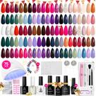 Kit de Esmalte em Gel para Unhas com 75 Unidades e Luz UV - Coleção Inverno