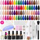 Kit de Esmalte em Gel UV para Unhas - 25 Cores, 46 Peças
