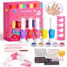 Kit de Esmaltes Bunny Bubbles para Meninas (7 a 12 anos) - Com Adesivos