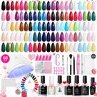 Kit de esmaltes de gel Beetles UV Light 68 unidades, conjunto de 35 cores