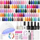 Kit de esmaltes de gel para unhas Beetles, 69 unidades com luz UV - 35 cores Kit de esmaltes de gel para unhas Beetles, 69 unidades com luz UV - 35 cores