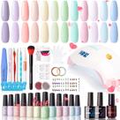 Kit de esmaltes em gel GELLEN Macaron Candy com secador de unhas de 72 W