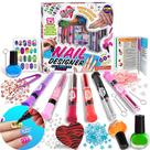 Kit de esmaltes FUN KIDZ para crianças de 7 a 12 anos com canetas de unhas e decoração