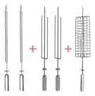 Kit De Espetos Engrenagem 1 Grelha 2 Espada 2 Tridente infinity grill