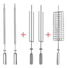 Kit De Espetos Engrenagem 1 Grelha + 2 Espada + 2 Tridente