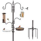 Kit de estação de alimentação de pássaros MIXXIDEA, alimentador múltiplo de metal de 231 cm