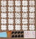 Kit de estêncil de pintura facial EYUNSTAR 47 unidades com 25 estênceis reutilizáveis