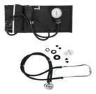 Kit De Estetoscópio Duplo Esfigmomanômetro De Braço Premium Cor Preto